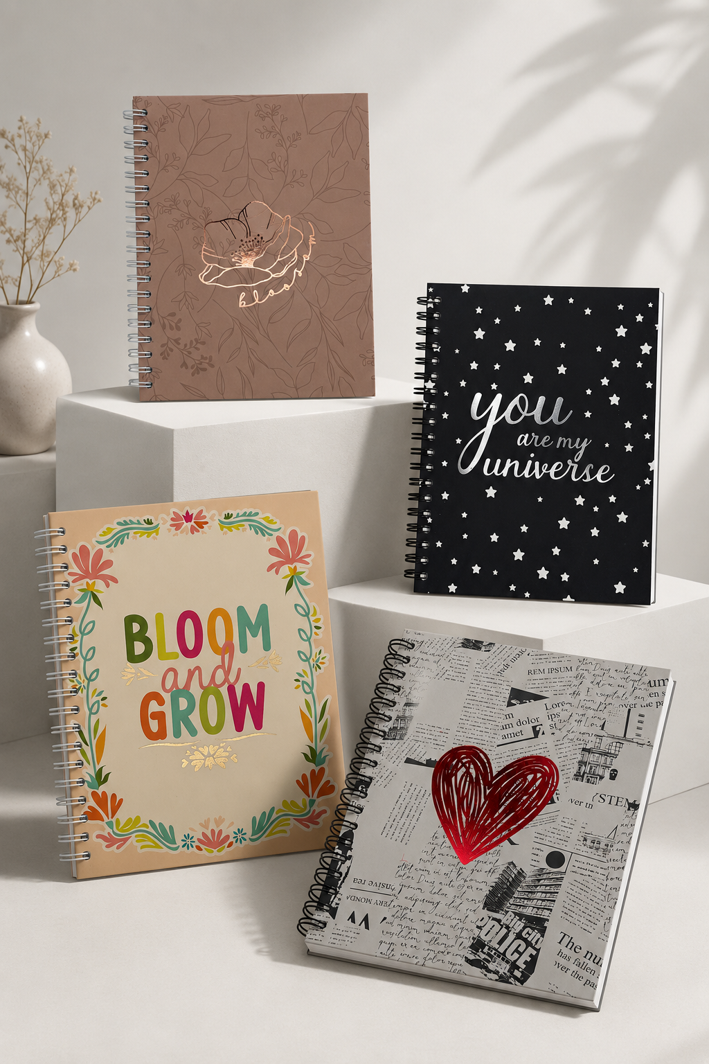 Colección de libretas personalizadas con diseños premium